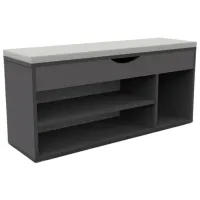 Обувной шкаф ML-Mobila ML-6 44см x 105.6см x 31.5см/ Anthracite/ Антрацит