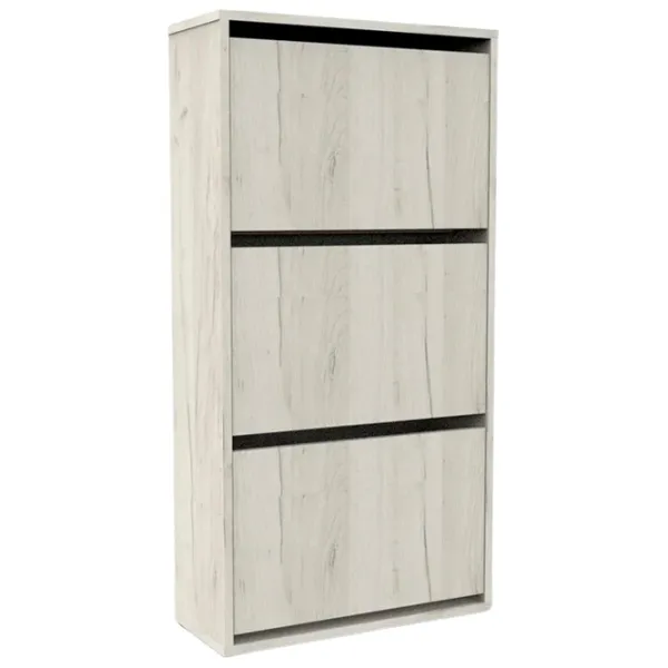 Dulap pentru încălțăminte ML-Mobila ML-2 117.5 x 60 x 20.5/ PAL/ Stejar Craft Alb photo 1 Dulap pentru încălțăminte ML-Mobila ML-2 117.5 x 60 x 20.5/ PAL/ Stejar Craft Alb photo 1