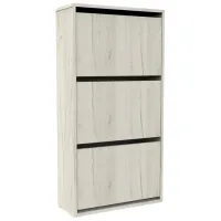 Dulap pentru încălțăminte ML-Mobila ML-2 117.5 x 60 x 20.5/ PAL/ Stejar Craft Alb