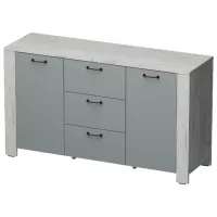 Comodă ML-Mobila Vega № 12 80 x 140 x 42/ LPAL/ Gray