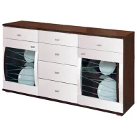 Comodă Olmeco Alabama 79.2 x 157.8 x 42.2/ MDF/ Wenge