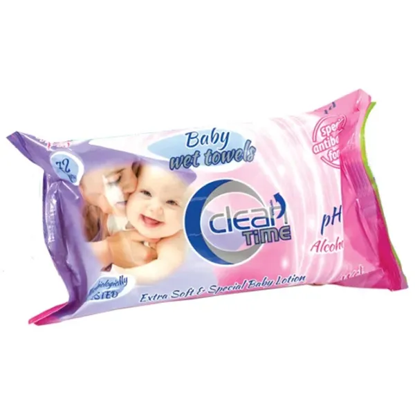 Влажные салфетки Clean Time 4820207591127 72 Для детей photo 1