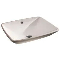 Умывальник Ege Vitrifiye Pinara Прямоугольная/ Над прилавком/ Белый