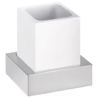 Стакан для зубных щёток Bemeta Gamma Полиэфирная смола/ Белый/ На стене