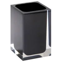 Pahar pentru periuțe de dinți Bemeta Vista Rasina de poliester/ Black/ Pe masă