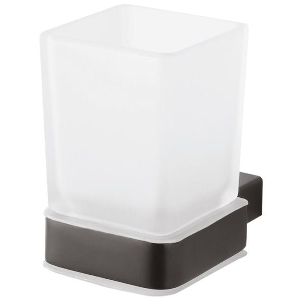 Pahar pentru periuțe de dinți Bemeta Nero Alamă/ Transparent/ Pe perete photo 1 Pahar pentru periuțe de dinți Bemeta Nero Alamă/ Transparent/ Pe perete photo 1