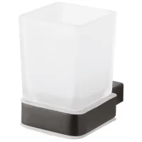 Pahar pentru periuțe de dinți Bemeta Nero Alamă/ Transparent/ Pe perete