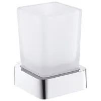 Pahar pentru periuțe de dinți Bemeta Solo Alamă/ Transparent/ Pe perete