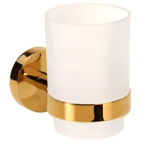 Pahar pentru periuțe de dinți Bemeta Brilo Alamă/ Transparent/ Pe perete