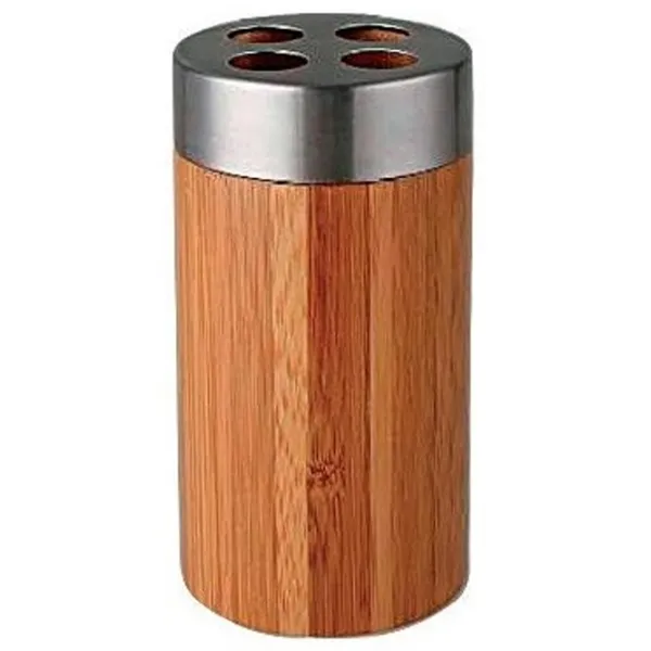 Pahar pentru periuțe de dinți Ferro Bamboo Bambus/ Bamboo/ Pe masă photo 1