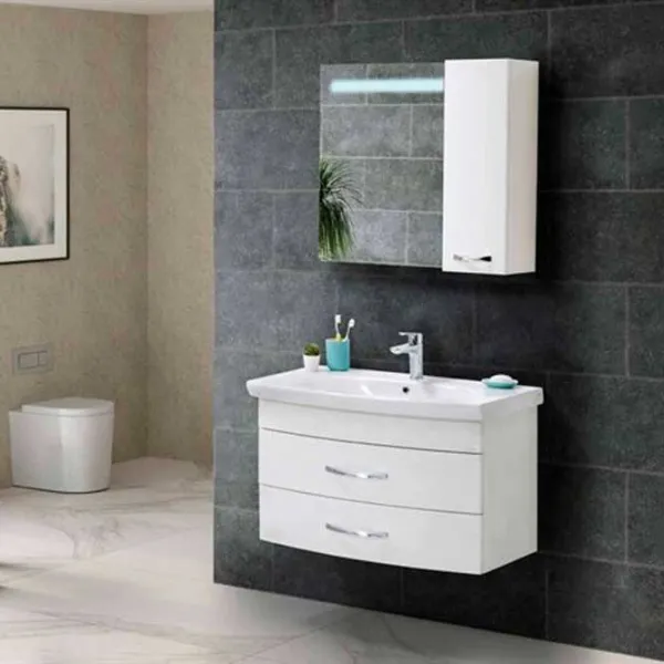 Dulap cu oglindă Martat Ares 70 x 83 x 22/ Oglindă/ Alb photo 1