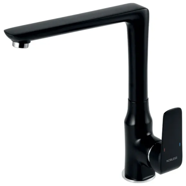 Baterie pentru bucătărie Ferro Tina Black 38714.5 Mono comandă/ pivotantă/ Alamă/ Black photo 1