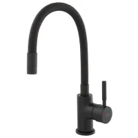 Baterie pentru bucătărie Ferro Zumba BZA4BLB mono comandă/ flexibil/ Alamă/ Black