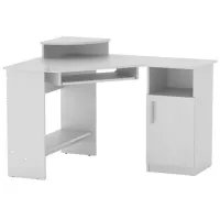 Офисный стол KompaniT СУ-1 ДСП/ Белый