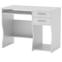 Офисный стол KompaniT СКМ-7 ДСП/ Белый