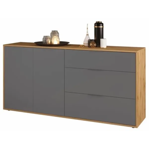 Comodă Sokme Nitro 80 x 160.1 x 40/ LPAL/ Gray photo 1