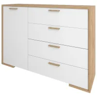 Comodă Sokme Francheska 95.8 x 137.4 x 40.2/ PAL/ Alb