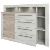 Comodă Sokme Milana 107.3 x 140.2 x 46.5/ PAL/ Stejar craft gray