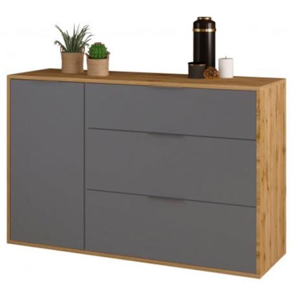 Comodă Sokme Nitro 80 x 120 x 40/ LPAL/ Gray photo 1