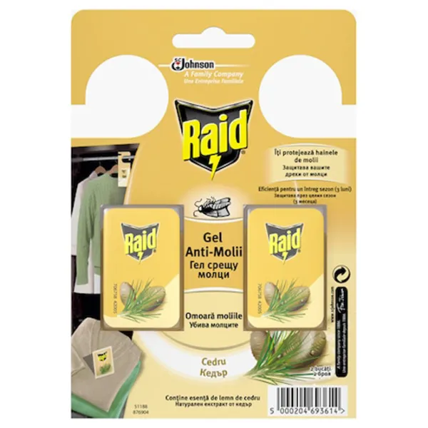 Gel împotriva moliilor Raid Anti-Molii Tabletă gel/ Cedru photo 1