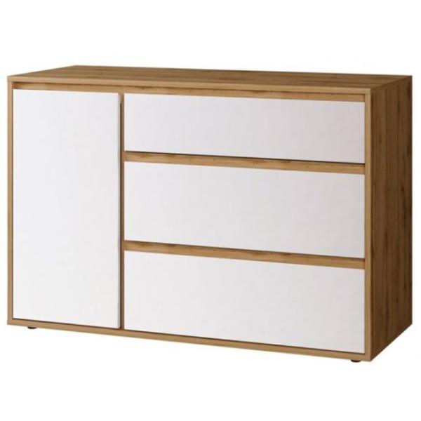 Комод Sokme Nitro 80см x 120см x 40см/ ЛДСП/ Белый photo 1