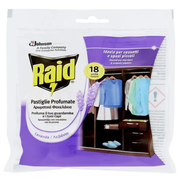 Tablete cu parfum Raid Anti-Molii Tabletă gel/ Lavanda photo 1