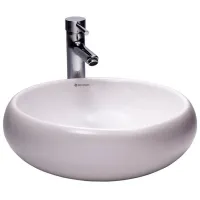 Умывальник Ege Vitrifiye Lagina Круглая/ Над прилавком/ Белый