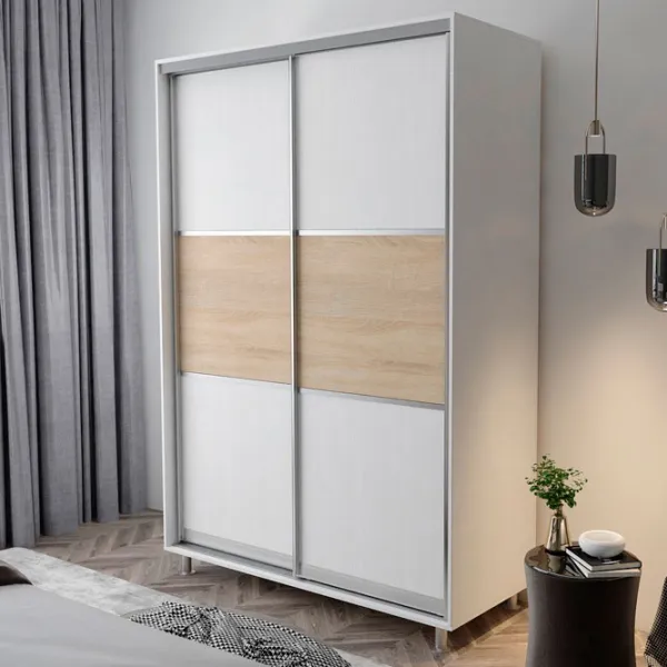 Dulap Coupe Mobildor-Lux ARON 1900 K 8681 200 x 60 x 210 / PAL / Alb briliant photo 1 Dulap Coupe Mobildor-Lux ARON 1900 K 8681 200 x 60 x 210 / PAL / Alb briliant photo 1