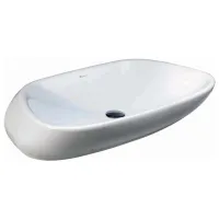 Умывальник Ege Vitrifiye Sura 1th Овальная/ Над прилавком/ Белый