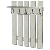 Вешалка ML-Mobila № 3 Дерево/ Дуб Крафт Белый