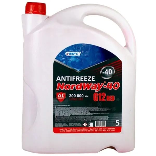 Antigel MFK NordWay G12 -40 Red 6310089 5 l Red photo 1 Antigel MFK NordWay G12 -40 Red 6310089 5 l Red photo 1