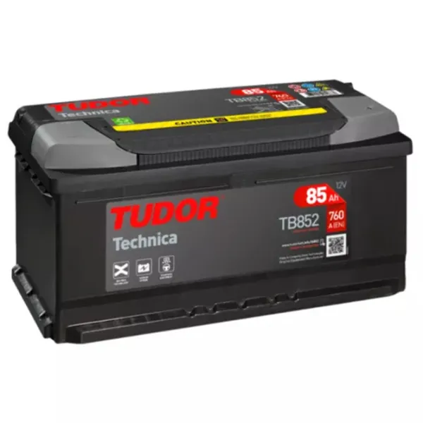 Авто аккумулятор Tudor TB852 LB5 760A/ 85 Ач photo 1