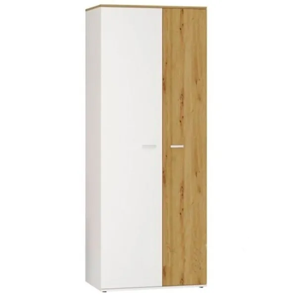 Dulap De unghi Sokme Barcelona 2D 80.3 x 37 x 202.6 / PAL / Stejar artisan/Alb photo 1
