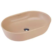 Умывальник Ege Vitrifiye Knidos Овальная/ Над прилавком/ Латте