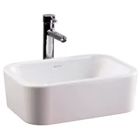 Умывальник Ege Vitrifiye Lagina Прямоугольная/ Над прилавком/ Белый