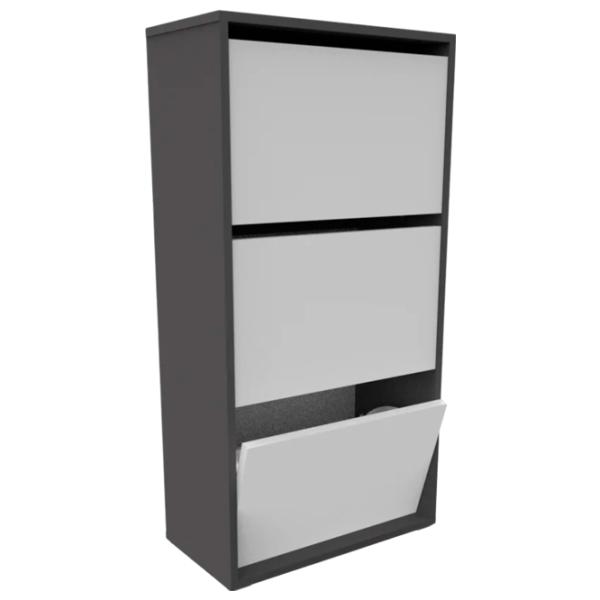 Dulap pentru încălțăminte ML-Mobila ML-2 125 x 60 x 25/ Anthracite/ White photo 1