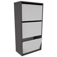 Dulap pentru încălțăminte ML-Mobila ML-2 125 x 60 x 25/ Anthracite/ White