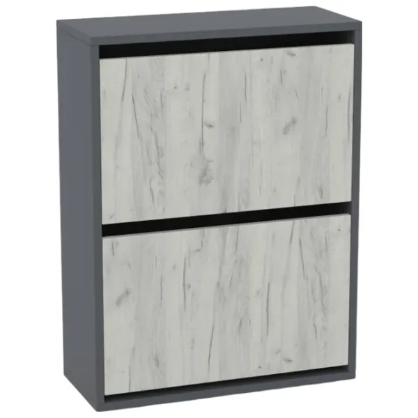 Обувной шкаф ML-Mobila ML-1 80см x 60см x 25см/ Anthracite/ Антрацит photo 1