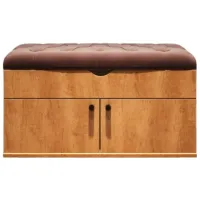 Обувной шкаф ML-Mobila МЛ -10 47см x 80см x 35.1см/ Дуб Золотой/ Дуб золотой