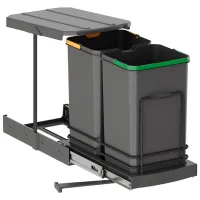 Мусорное ведро Starax S-2392-A 24 л/ Пластик/ Antracit