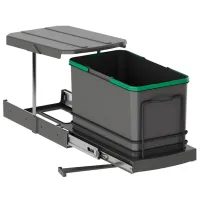 Мусорное ведро Starax S-2573-A 16 л/ Пластик/ Antracit