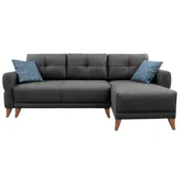 Canapea de colț Dogtas Mila (3120015726) Velvet/ Gray