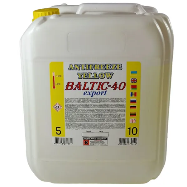 Антифриз Baltic AntiFreeze 40 Yellow G13 65410 10 л Желтый photo 1 Антифриз Baltic AntiFreeze 40 Yellow G13 65410 10 л Желтый photo 1