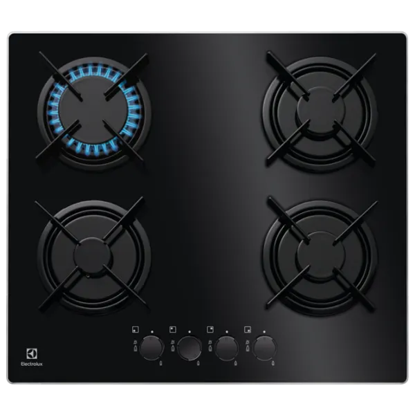 Газовая варочная панель Electrolux EGT6242NVK Закаленное стекло/ Черный photo 1