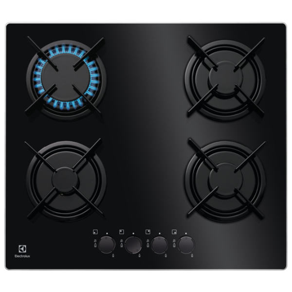 Газовая варочная панель Electrolux EGT6242NVK Закаленное стекло/ Черный photo 1