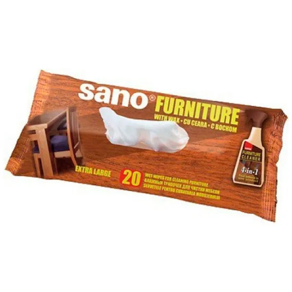 Чистящие салфетки Sano Furniture Wipes  photo 1