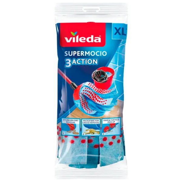 Насадка для швабры Vileda Supermocio 3 Action System Синий photo 1