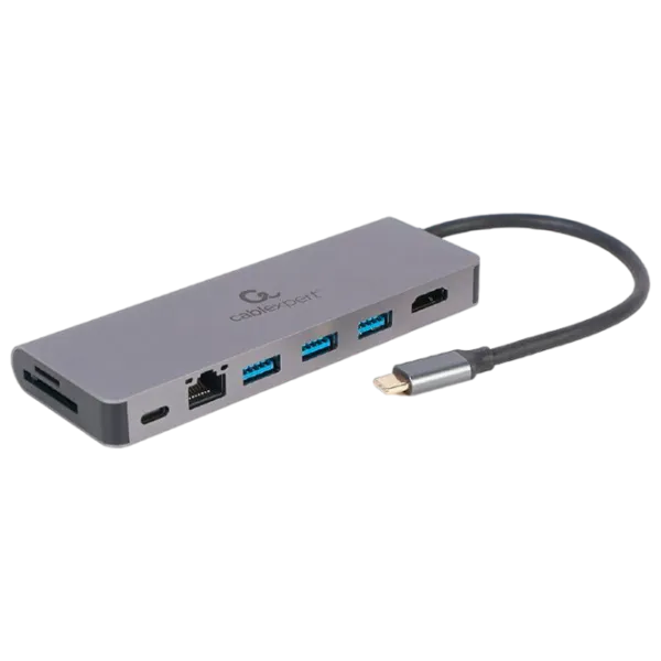 Adapter Cablexpert A-CM-COMBO5-05 USB Type-C/ Gray photo 1 Adapter Cablexpert A-CM-COMBO5-05 USB Type-C/ Gray photo 1