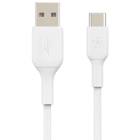Cablu pentru telefon BoostCharge Belkin USB Type-A + USB Type-C 1 m/ White