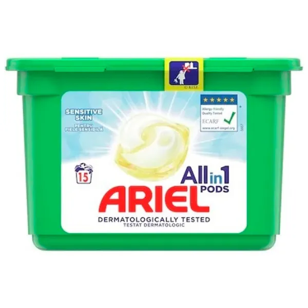 Detergent Ariel Pods Sensitive 0.4 kg  Număr spălări: 15 photo 1